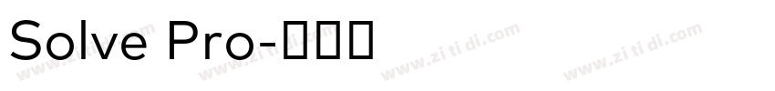 Solve Pro字体转换